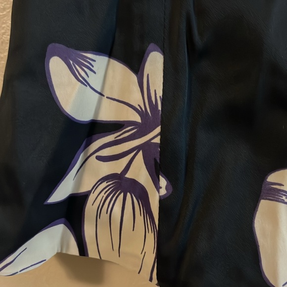 Karen Millen England Strapless Floral Ribbon Corset Dark Purple Black Top 8 - Picture 6 of 14